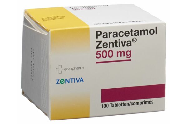 Paracetamol Zentiva Tabl 500 mg 100 Stk