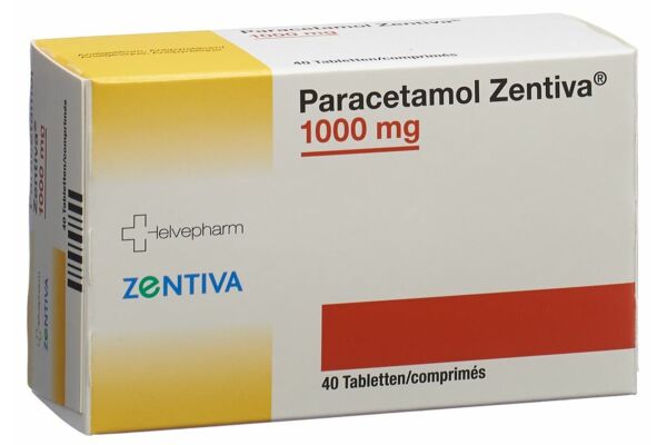 Paracetamol Zentiva Tabl 1000 mg 40 Stk