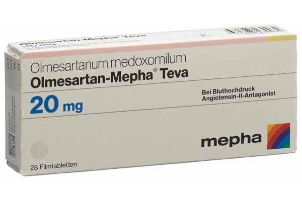 Olmesartan-Mepha Teva cpr pell 20 mg 28 pce