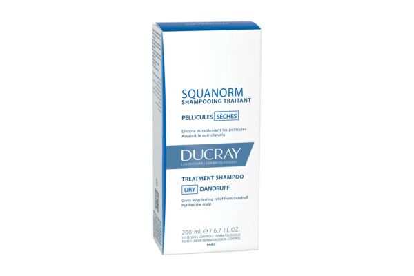 DUCRAY SQUANORM Shampooing pellicules sèches fl 200 ml