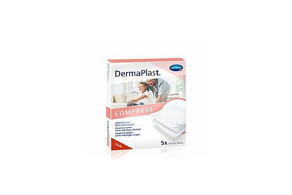 Dermaplast compresse 10x10cm 8-cou 5 x 2 pce