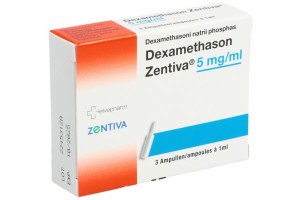 Dexamethason Zentiva sol inj 5 mg/ml 3 amp 1 ml