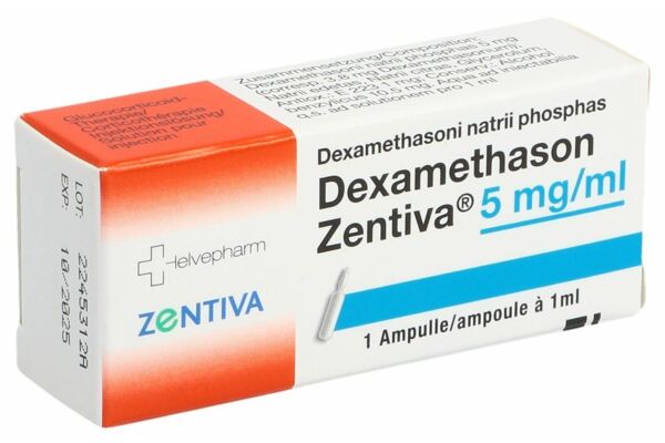 Dexamethason Zentiva Inj Lös 5 mg/ml Amp 1 ml