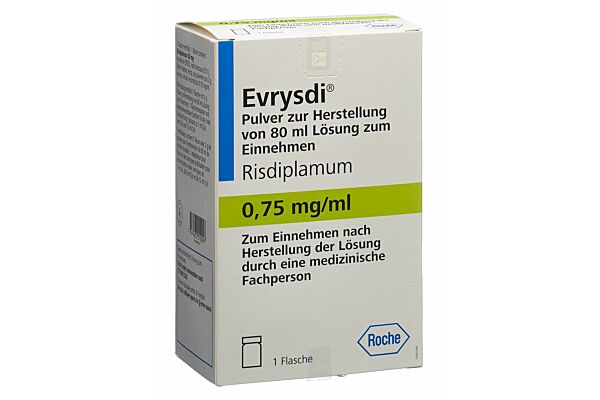 Evrysdi pdr 0.75 mg/ml pour la préparation d'une solution buvable avec 5 seringue orale fl 80 ml