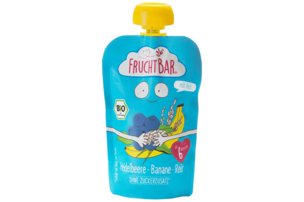 Fruchtbar purée de fruits bio myrtille banane riz sach 100 g