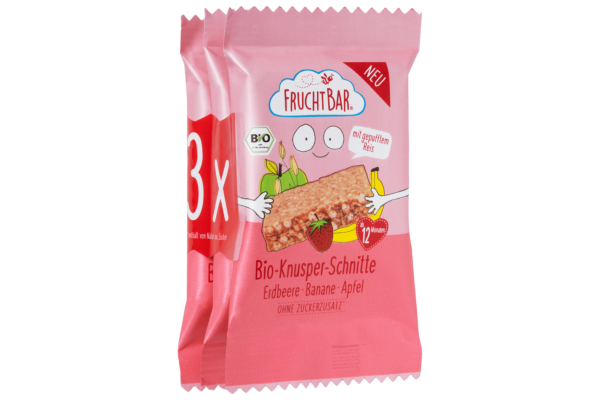 Fruchtbar Knusper Schnitte bio Erdbeere Banane 3 x 23 g