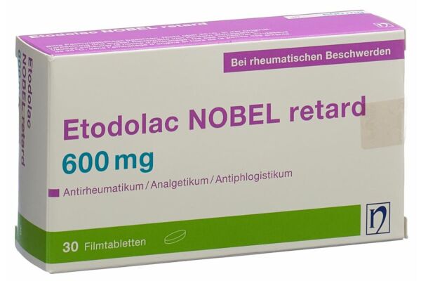 Etodolac NOBEL Ret Filmtabl 600 mg 30 Stk