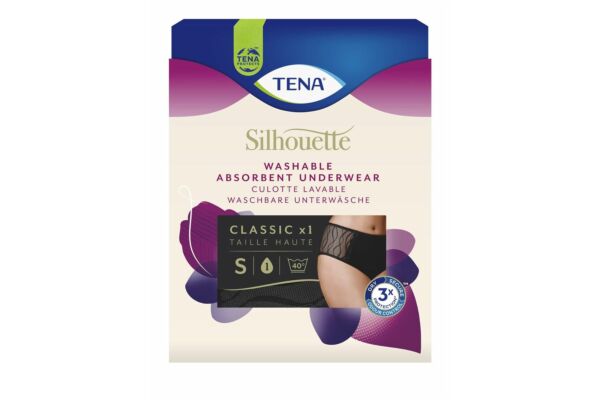 TENA Silhouette Classic Washable Underwear S noir