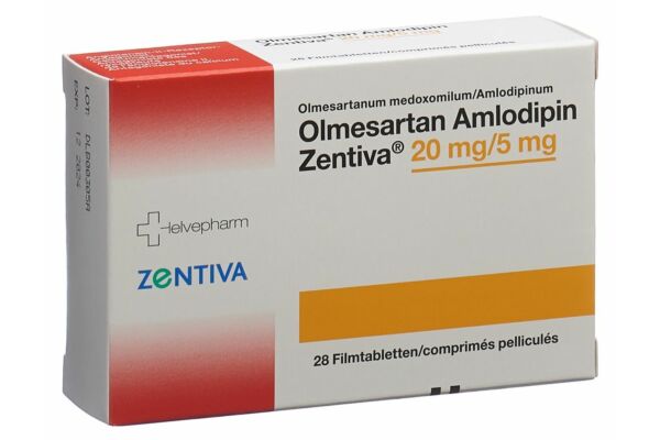 Olmesartan Amlodipin Zentiva Filmtabl 20/5 mg 28 Stk