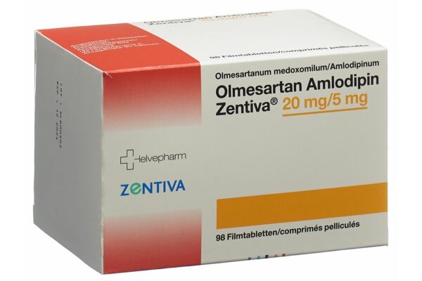 Olmesartan Amlodipin Zentiva Filmtabl 20/5 mg 98 Stk