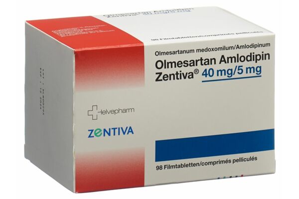 Olmesartan Amlodipin Zentiva Filmtabl 40/5 mg 98 Stk