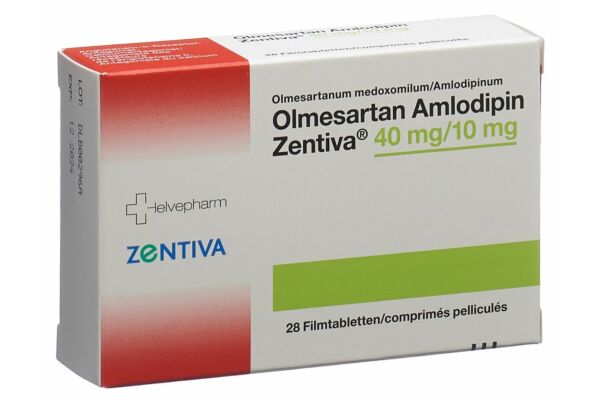 Olmesartan Amlodipin Zentiva cpr pell 40/10 mg 28 pce