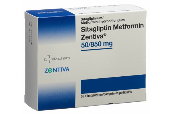 Sitagliptin Metformin Zentiva Filmtabl 50mg/850mg 56 Stk