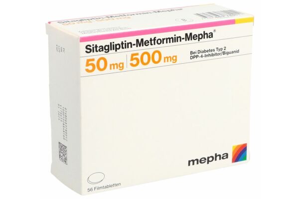 Sitagliptin-Metformin-Mepha cpr pell 50mg/500mg 56 pce