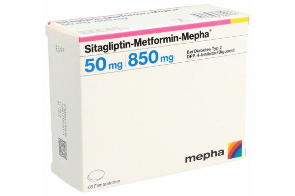 Sitagliptin-Metformin-Mepha cpr pell 50mg/850mg 56 pce