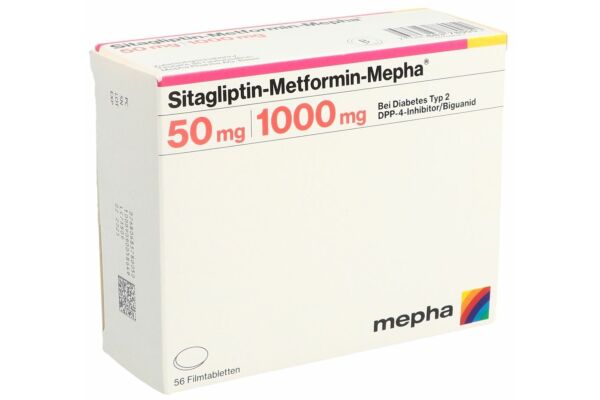 Sitagliptin-Metformin-Mepha Filmtabl 50mg/1000mg 56 Stk