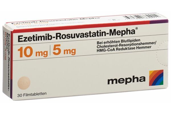 Ezetimib-Rosuvastatin-Mepha cpr pell 10mg/5mg 30 pce