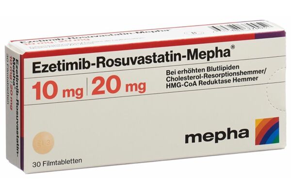 Ezetimib-Rosuvastatin-Mepha Filmtabl 10mg/20mg 30 Stk