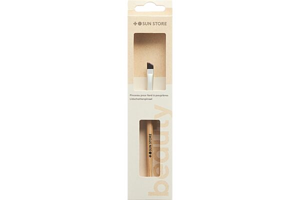 SUN STORE Beauty Bamboo Pinceau pour fard à paupières biseauté plat 100% végan