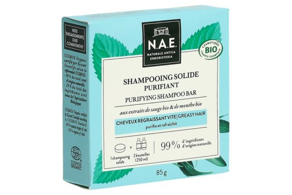 N.A.E. Solid Soap Shampoo fettiges Haar 85 g