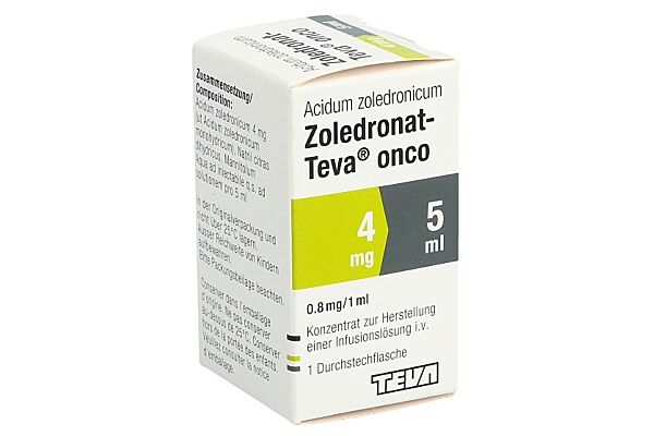 Zoledronat-Teva onco conc perf 4 mg/5ml flac 5 ml