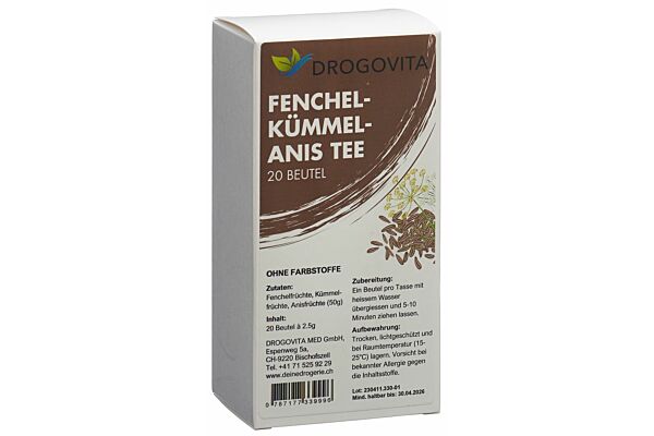 Drogovita Fenchel-Kümmel-Anis Tee Btl 20 Stk