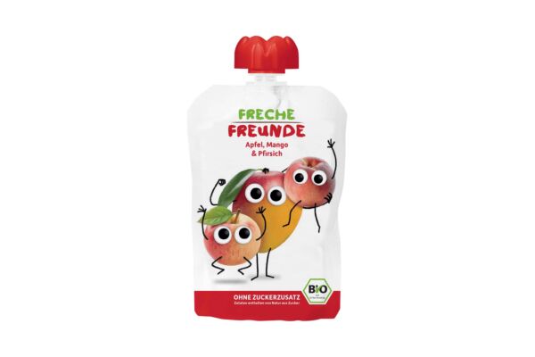 Freche Freunde compote pomme mangue & pêche sach 100 g