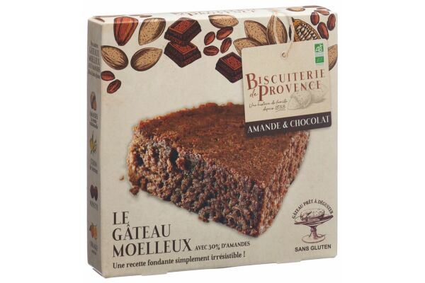 BISCUITERIE DE PROVENCE gâteau moelleux amande chocolat sans gluten bio sach 225 g