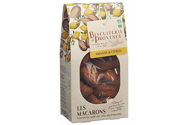 BISCUITERIE DE PROVENCE macarons amande citron sans gluten bio sach 130 g