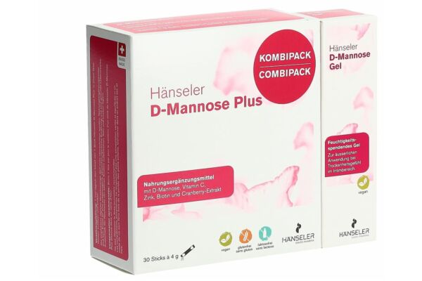 Hänseler Kombi D-Mannose Plus + Gel 30 sticks à 4g + 30ml