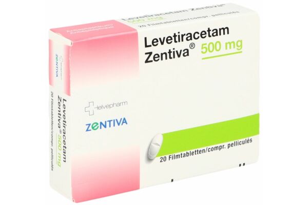 Levetiracetam Zentiva Filmtabl 500 mg 20 Stk