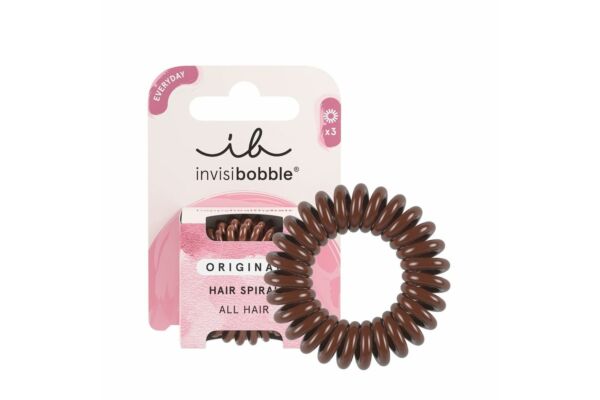 invisibobble élastique à cheveux original pretzel brown 3 pce