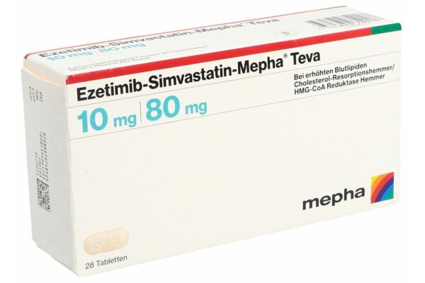 Ezetimib-Simvastatin-Mepha Teva cpr 10/80 mg 28 pce