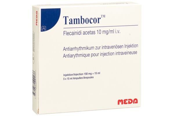 Tambocor Inj Lös 150 mg/15ml 5 Amp 15 ml