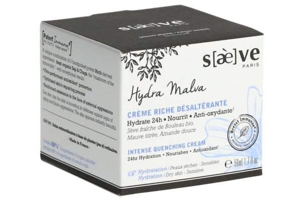 Saeve Hydra Malva crème riche désaltérante bte 50 ml