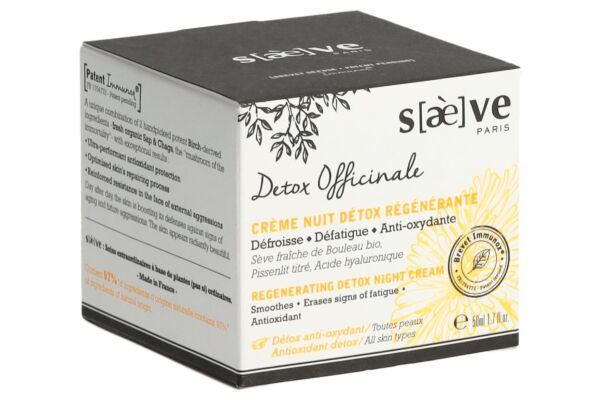 Saeve Detox Officinale crème nuit détox régénérante bte 50 ml