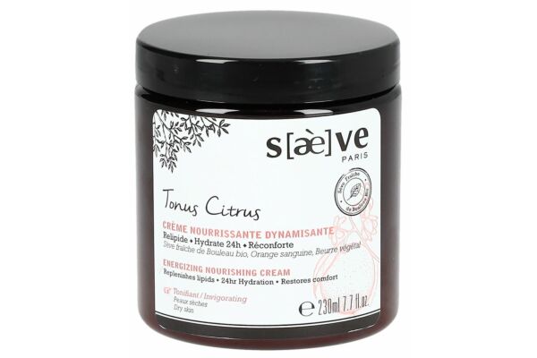 Saeve Tonus Citrus crème nourrisante dynamisant bte 230 ml