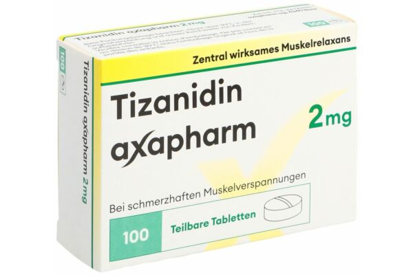 Tizanidine axapharm cpr 2 mg 100 pce