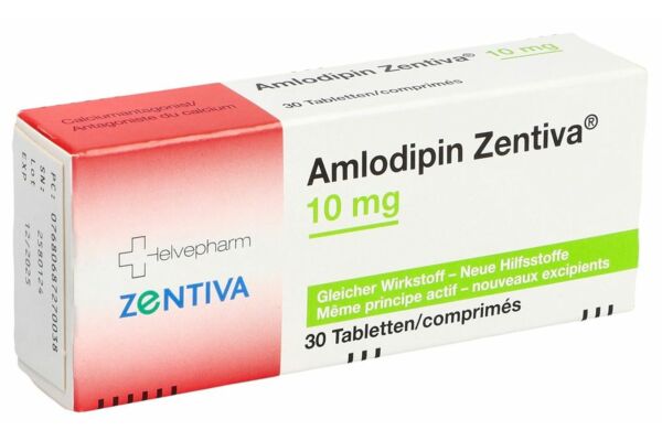 Amlodipin Zentiva Tabl 10 mg 30 Stk