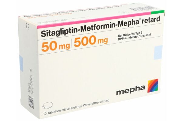 Sitagliptin-Metformin-Mepha cpr ret 50mg/500mg 60 pce