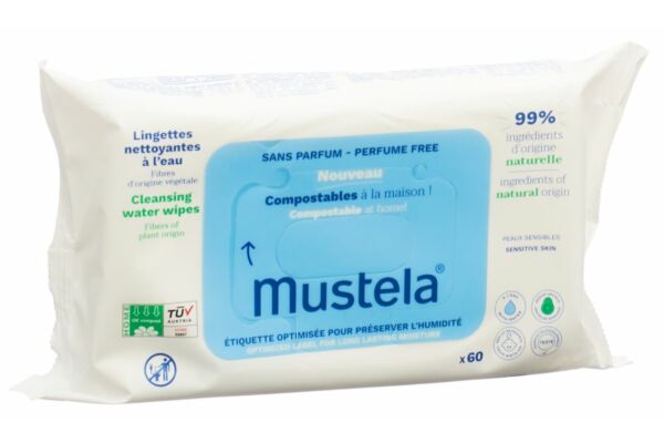 Mustela Feuchttücher Wasser kompostierbar Btl 60 Stk