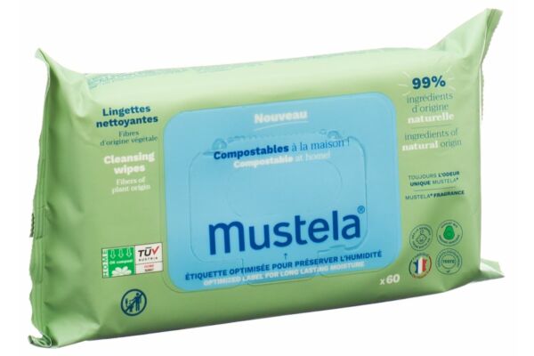 Mustela Feuchttücher normale Haut kompostierbar Btl 60 Stk