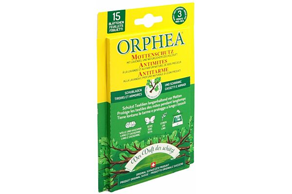 Orphea feuilles antimite bois précieux 15 pce