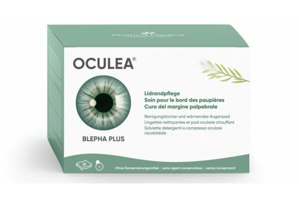 OCULEA BLEPHA PLUS 28 Stück Reinigungstücher + 1 Stück Augenpad