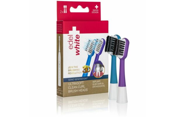 edel+white CleanCurl Airbag Sonic Brush Head 2 pce