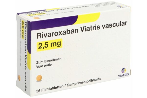 Rivaroxaban Viatris vascular Filmtabl 2.5 mg 56 Stk