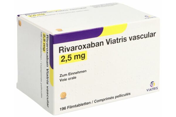 Rivaroxaban Viatris vascular cpr pell 2.5 mg 196 pce