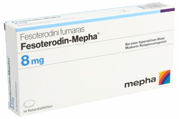 Fesoterodin-Mepha Ret Tabl 8 mg 14 Stk