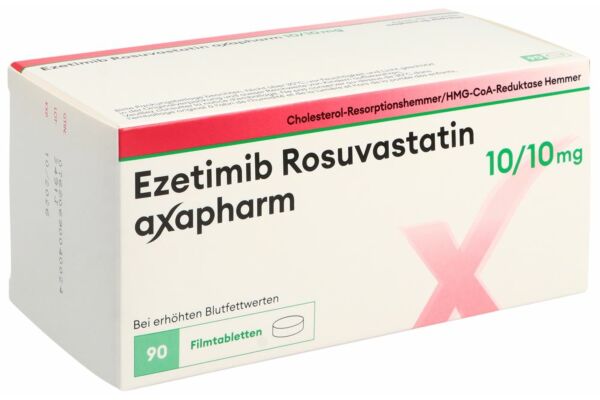 Ezétimibe Rosuvastatine axapharm cpr pell 10 mg/10 mg 90 pce