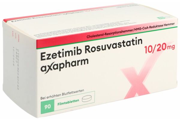 Ezétimibe Rosuvastatine axapharm cpr pell 10 mg/20 mg 90 pce